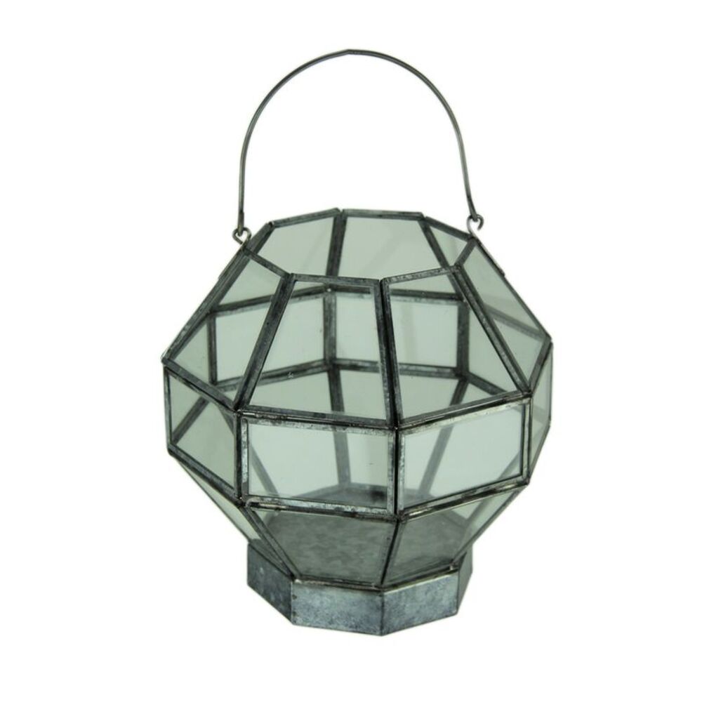 Metal and Glass Octagon Shape Candle Lantern
